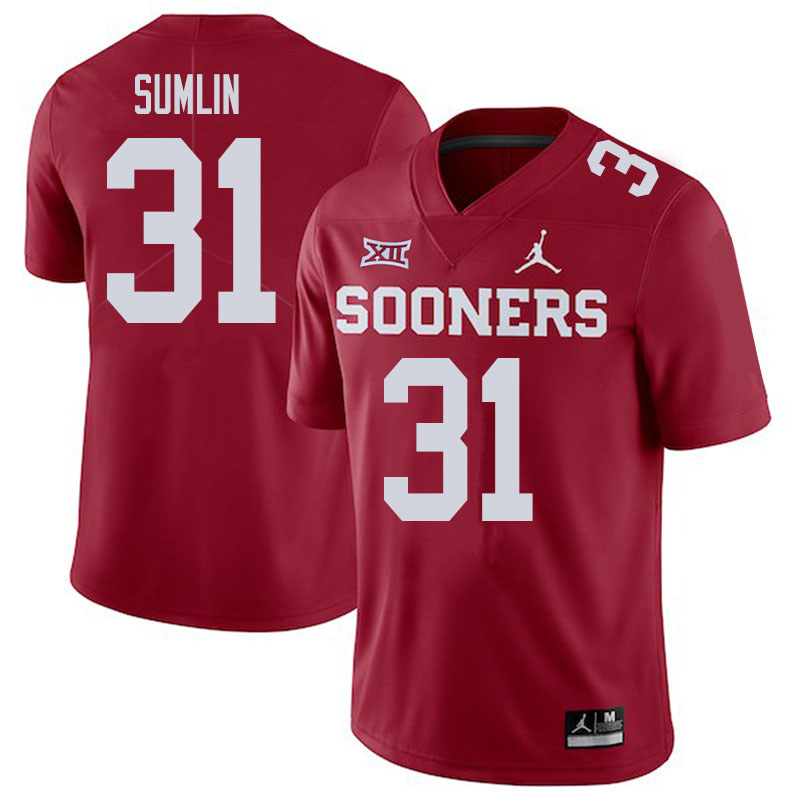 Oklahoma Sooners #31 Jackson Sumlin College Football Jerseys Sale-Crimson